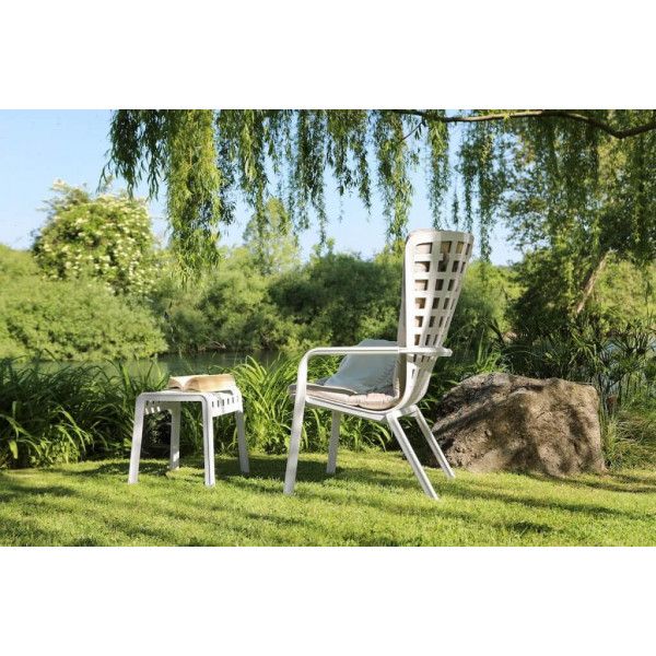 NARDI FOLIO Fehér design Műanyag kültéri szék