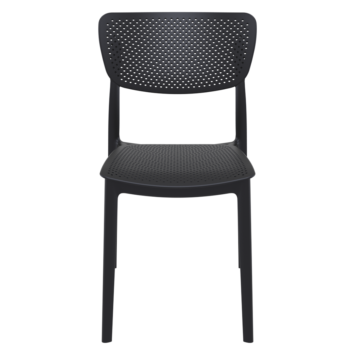 ST LUCY Fekete design Műanyag kültéri szék
