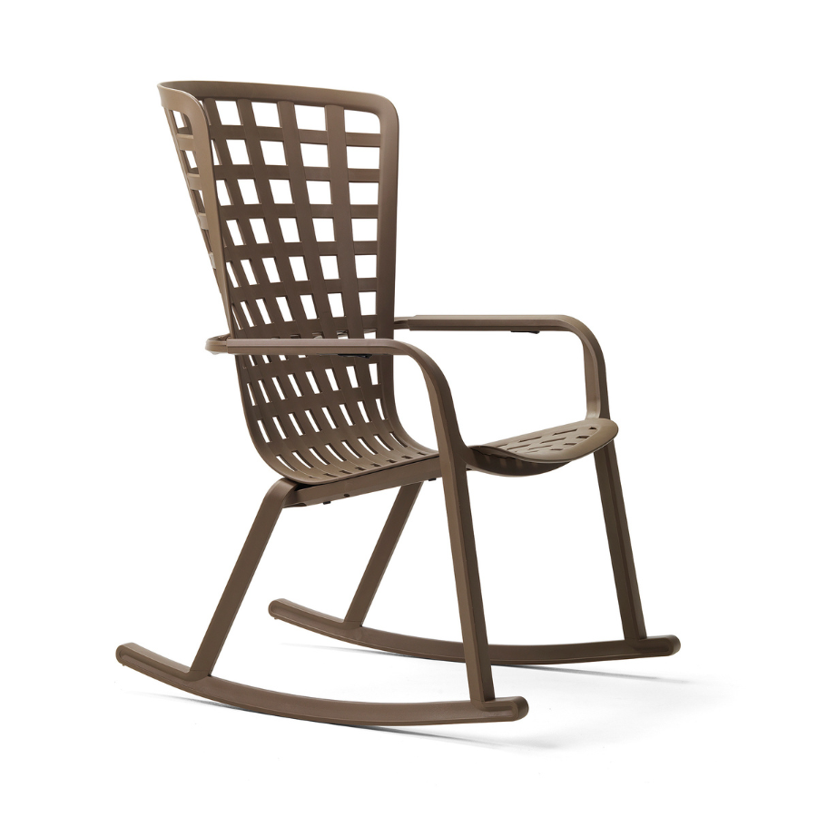 NARDI FOLIO ROCKING Barna design Műanyag kültéri szék