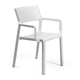 NARDI TRILL ARMCHAIR Fehér minimalista Műanyag kültéri szék
