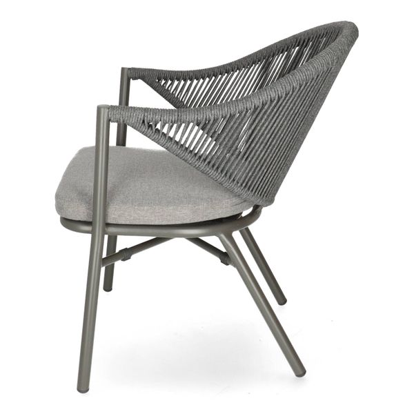 DL CUBA LIBRE Szürke design Polirattan kültéri szék