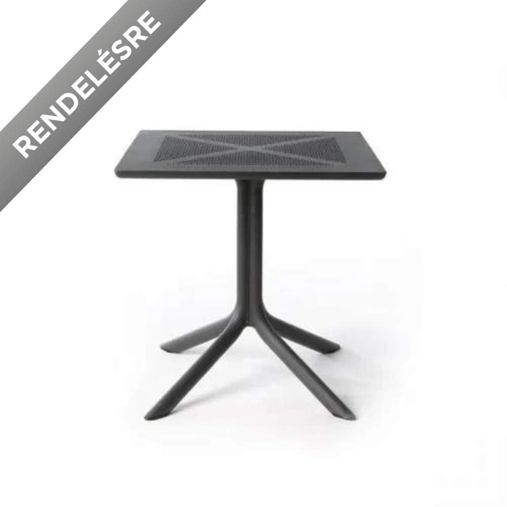 NARDI CLIP 70 Fekete minimalista Kültéri komplett asztal