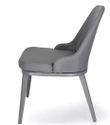 DL ARO S Taupe minimalista Tessil betétes kültéri szék