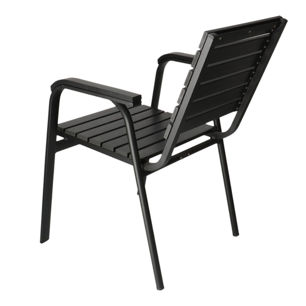 DL URAN Fekete modern Műanyag kültéri szék